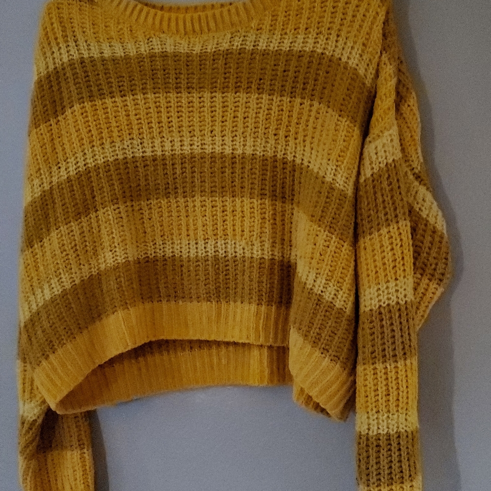 Yellow striped sweater
